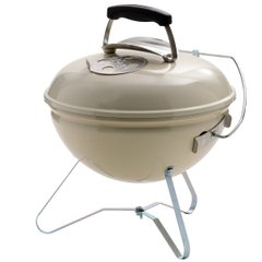 Доставка бесплатная. 1125004 Гриль угольный 37см Weber Smokey Joe Premium кремовый